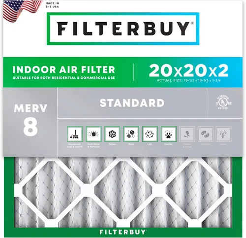 Vista 27 de Filterbuy - Filtro de aire MERV 8 de 8x14x1, defensa esencial contra el polvo y las alergias (1 unidad), filtros plisados electrostáticos