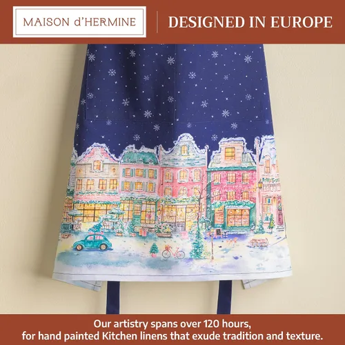 Vista 779 de Maison d' Hermine Delantales para mujer con bolsillo, 100% algodón (27.50 x 31.50 pulgadas)