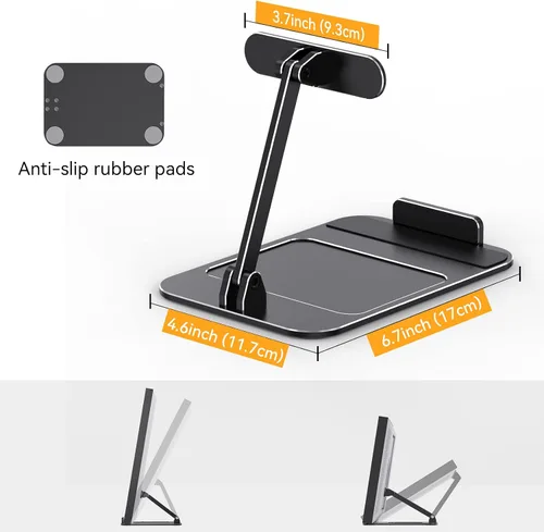 Vista 4 de Soporte inclinable compatible con Echo Show 15 y Echo Hub, bandeja Negro