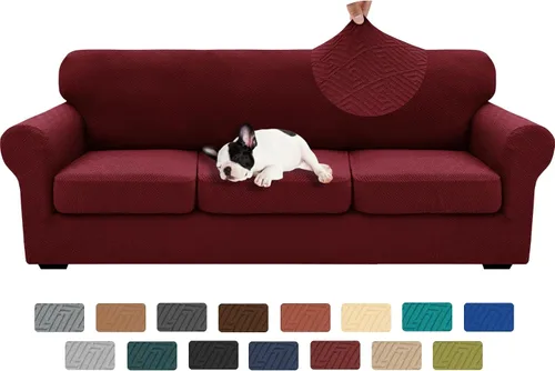 Vista 78 de XINEAGE Funda de diván para sofá en forma de L, fundas de sofá modular para mascotas, funda de asiento de sofá antideslizante lavable, fundas