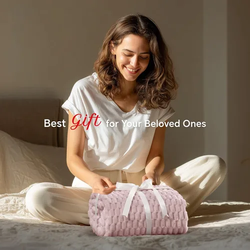 Vista 141 de BEDELITE Manta de forro polar para sofá y cama, manta decorativa de jacquard 3D de almendra, súper suave y acogedora, manta mullida cálida adecuada
