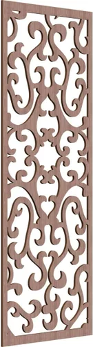 Vista 41 de 9 3/8 pulgadas de ancho x 24 3/8 pulgadas de alto x 1/4 de alto Smithfield paneles de pared de madera con calado, abedul