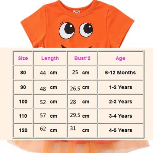Vista 7 de Vestido de princesa de Halloween para niña, diseño de calabaza, sonrisas de calabaza, lunares, falda de tul con lazo, vestidos de fiesta