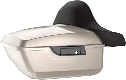 Vista 86 de Moto Onfire King Tour - Maletero con almohadilla de respaldo para Harley Touring 1997+ (Barracuda Silver)