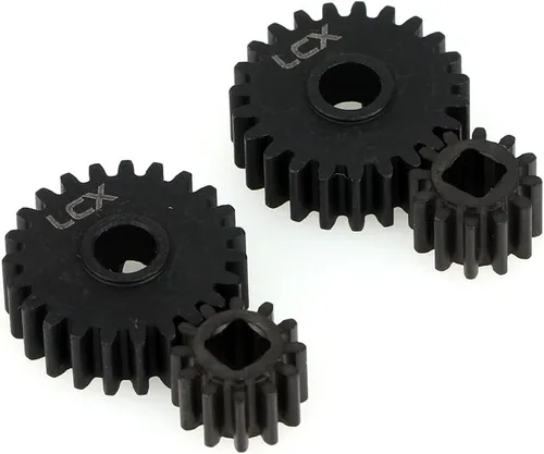 Vista 2 de LCX Carreras 1/10th RC Crawler Car Hardened Steel Portal Drive Gear Set 32P 23T/12T para Axial SCX10 III AXI03007 Capra UTB10,Actualizaciones Piezas