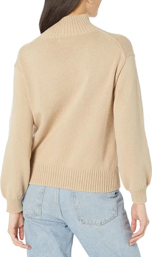 Vista 2 de Tienda Essentials Suéter de algodón con cuello embudo para mujer (disponible en tallas grandes)
