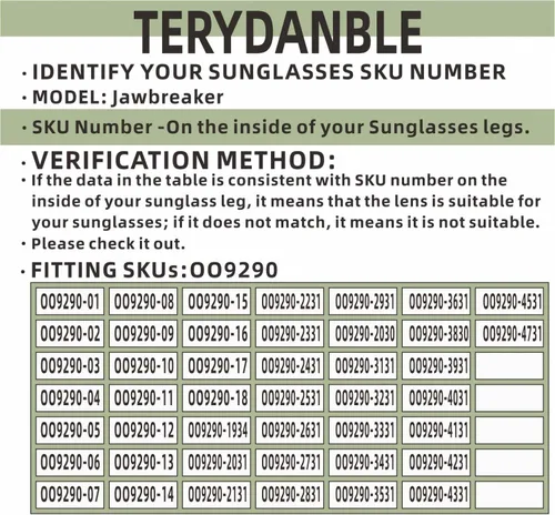 Vista 6 de Lentes compatiblesde repuesto para Oakley Jawbreaker con 3