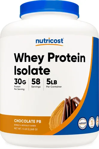 Vista 20 de Nutricost Polvo aislado de proteína de suero (masa de pastel, 2 libras)