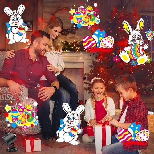 Vista 6 de 2025 Luces de proyector de decoraciones de Navidad mejoradas más brillantes, FLITI 19 proyector de diapositivas de Navidad HD