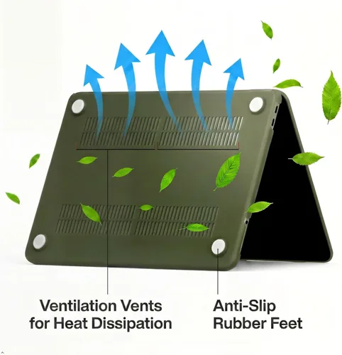Vista 5 de Se7enline Funda compatible con MacBook Neo de 13 pulgadas modelo A3404 2026, carcasa rígida y funda de teclado lavable, antiarañazos, anticaídas