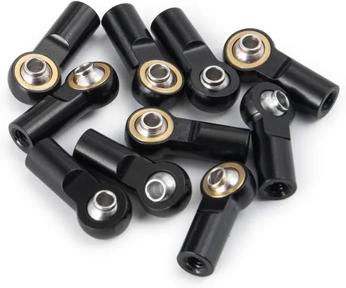 Vista 3 de QUE-T 10pcs Metal Link Rod End M4 Ball Joint Head para RC Crawler Car (negro)