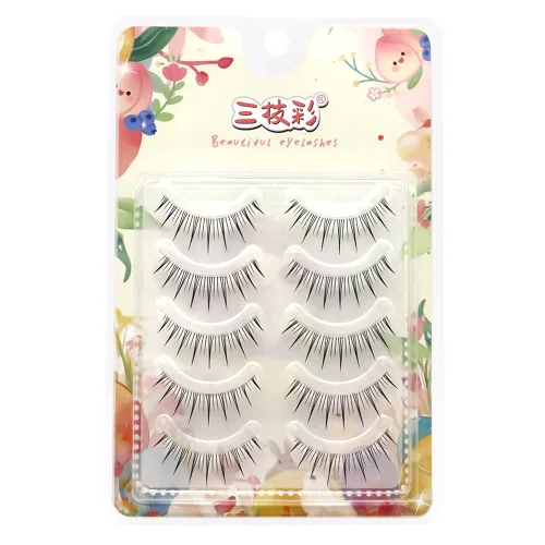 Vista 8 de Pestañas postizas 100% visón siberiano, pestañas falsas 3D, de desorden natural, volumen grueso, pestañas postizas 5 pares/caja, Negro