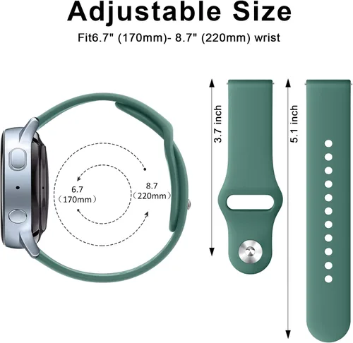 Vista 4 de Meliya Correa para Amazfit Bip 5 bandas para mujeres, hombres, mujeres y hombres, correa deportiva ajustable de silicona suave de 0.866 pulgadas
