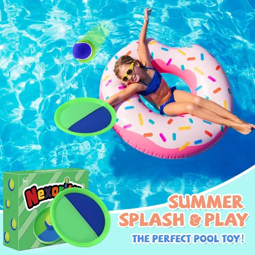 Vista 4 de Juego de pelotas para lanzar y atrapar, juguetes de playa para niños, juguetes al aire libre y juegos de patio para niños y niñas, mejora