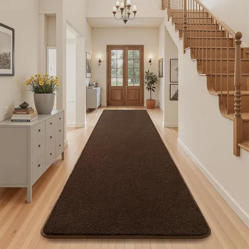 Vista 50 de AROGAN Alfombra Shag de Pasillo de 2 x 4 pies para pasillos, alfombras lavables con espuma viscoelástica para dormitorio, entrada