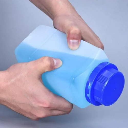 Vista 9 de Othmro 5 recipientes de plástico de 0.5 onzas, botellas de reactivo químico de laboratorio, botellas de almacenamiento sólido líquido de boca