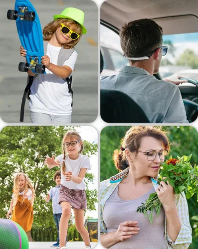Vista 7 de BILIONE Correa de vidrio sin cola para gafas, cordón para lentes de sol para hombres y mujeres, soportes ajustables para gafas alrededor del cuello