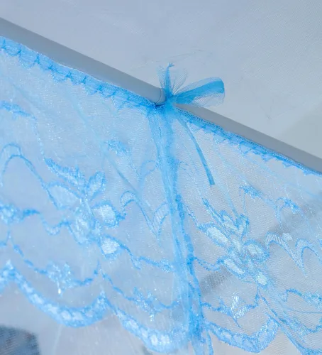 Vista 9 de naturetalk Dosel de cama, cortina de cama de princesa para niñas y adultos, red de cúpula rectangular de encaje