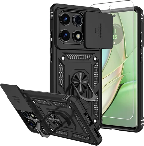 Vista 15 de Funda para Motorola Edge 2025 con protector de pantalla HD y cubierta para Oro rosa
