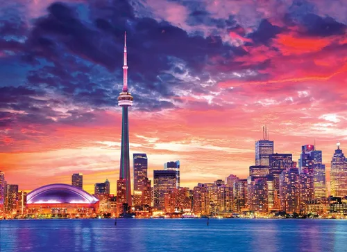 Vista 2 de EuroGraphics Toronto - Rompecabezas (1000 piezas), color azul