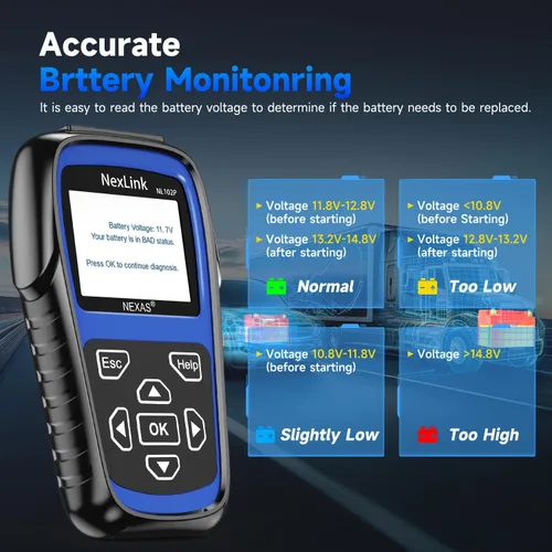 Vista 7 de Escáner de camión resistente NEXAS NL102P con regeneración DPF Full System Diagnostics, Supports J1939/J1708 Protocols, Compatible with