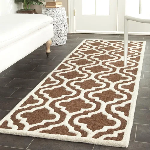 Vista 23 de SAFAVIEH Cambridge Collection CAM132E - Alfombra decorativa de lana marroquí de primera calidad, 2 x 3 pies, color negro y marfil