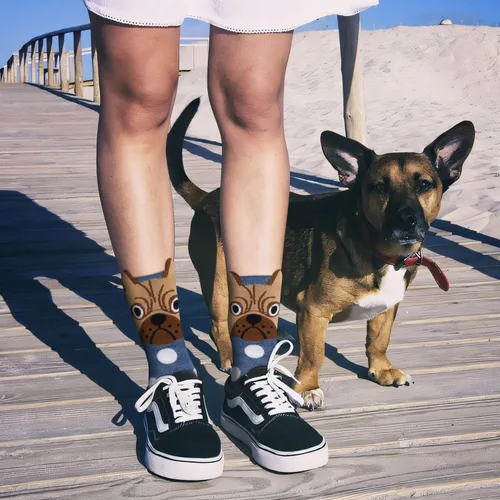 Vista 5 de AGRIMONY Calcetines de gato para mujer, calcetines de animales lindos regalos de perro para mujer