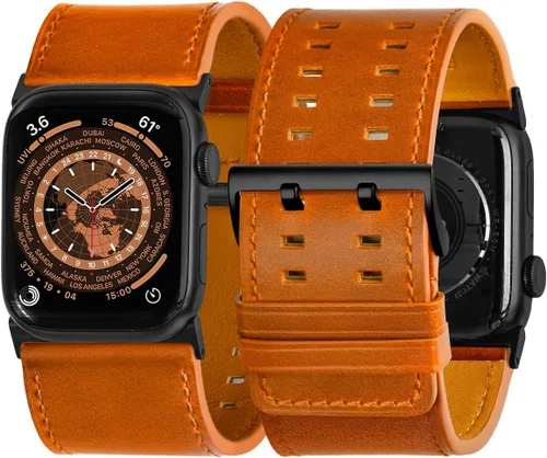 Vista 7 de Tefeca Correa Dual Series Compatible con Apple Watch Ultra 2/Ultra 49mm, Series 10 46mm, Series 9/8/7 45mm, SE2/SE/6/5/4 44mm