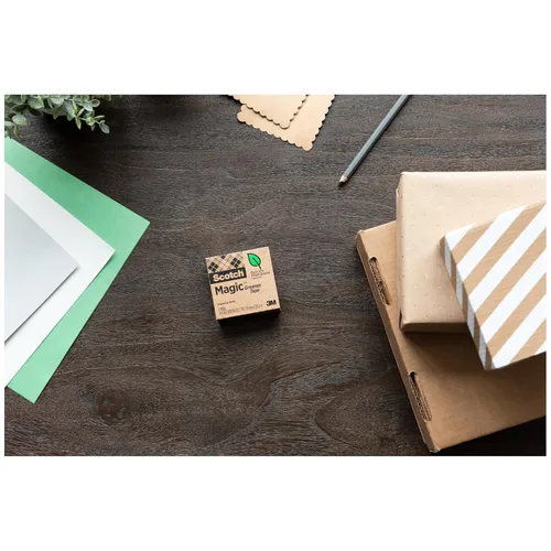 Vista 10 de Scotch Cinta mágica ecológica, cinta invisible para fijar papel, suministros de oficina y suministros de regreso a la escuela, 0.75 pulgadas x 900