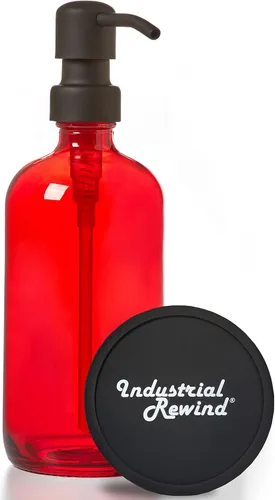 Vista 21 de Dispensador de jabón de vidrio con bomba de metal, botella de loción de vidrio de 16 onzas