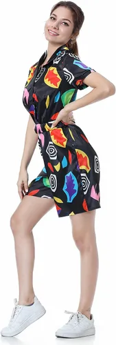 Vista 2 de Traje de cosplay para mujer, para niñas y niñas, camiseta de Halloween, juego de rol, temporada 3, vestido de verano de manga corta Ouifit