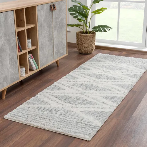 Vista 14 de Hauteloom Trunding Tapete Peludo Marroquí para Puerta Estilo Casa de Campo Alfombra de Área Pequeña - Alfombra Peluda Bohemia - Felpa de Pelo Alto