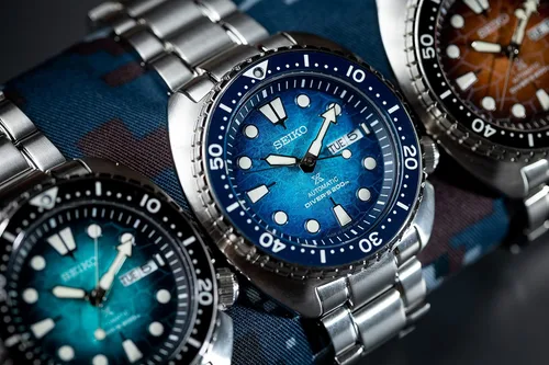 Vista 6 de Seiko Prospex SRPH59 - Reloj automático con esfera azul de 6562ft para conservación del océano Buceador