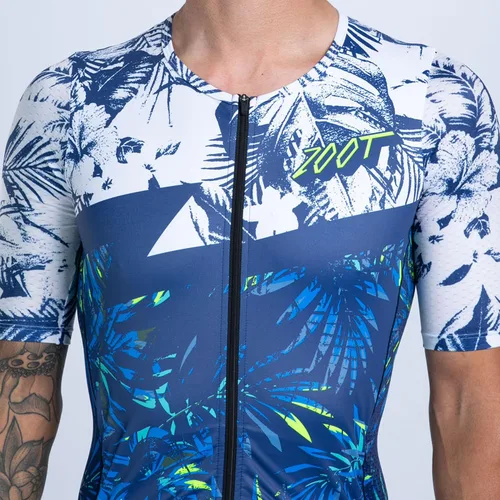 Vista 5 de Zoot LTD Tri Aero Fz - Traje de carreras para hombre, manga corta, aerodinámico, ciclismo, carrera, natación, ciclismo, correr, tri, con bolsillos