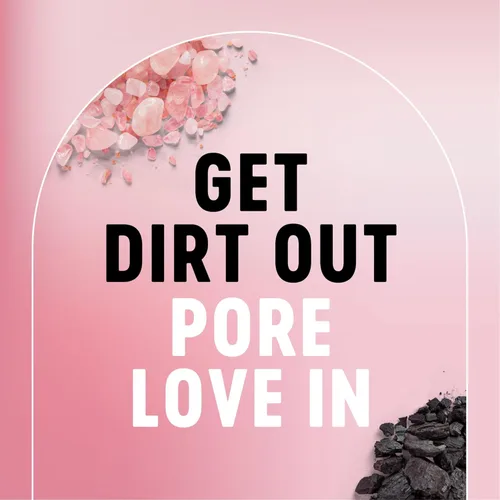 Vista 5 de Limpiador diario purificante Bioré Cuarzo Rosa + Carbón, limpiador facial libre de aceite energiza la piel, dermatológicamente probado y sin