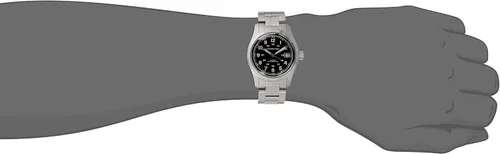 Vista 5 de Hamilton HML-H70455133 Khaki Field Reloj de plata automático suizo con pantalla analógica para hombre, Negro -, Militar