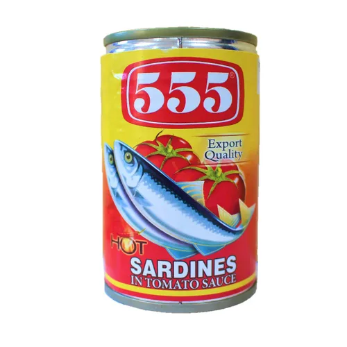 Vista 2 de 555 Sardinas en salsa de tomate con chile (caliente) 5.5oz (155g), paquete de 6