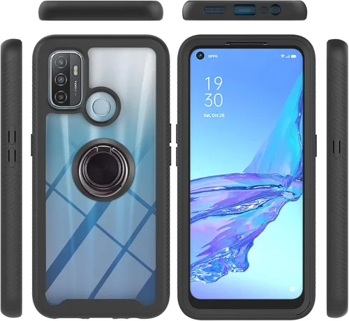 Vista 30 de Funda compatible con Xiaomi Poco X3 NFC, compatible con Xiaomi Poco X3 Pro/Poco X3 Ring Stand 3 en 1, color negro
