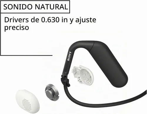 Vista 5 de Sony Float Run - Auriculares deportivos inalámbricos Bluetooth para correr y hacer ejercicio con micrófono y resistencia al agua IPX4, WIOE610/B