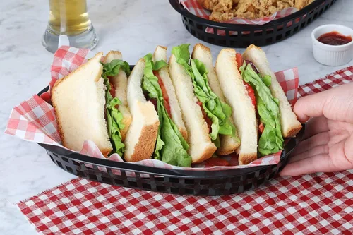 Vista 7 de New Star Foodservice 44041 - Cestas de comida rápida, 10.5 x 7 pulgadas, juego de 12, color negro