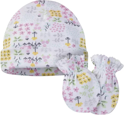 Vista 3 de Onesies Brand Conjunto de gorro y manoplas unisex para bebé, 12 piezas