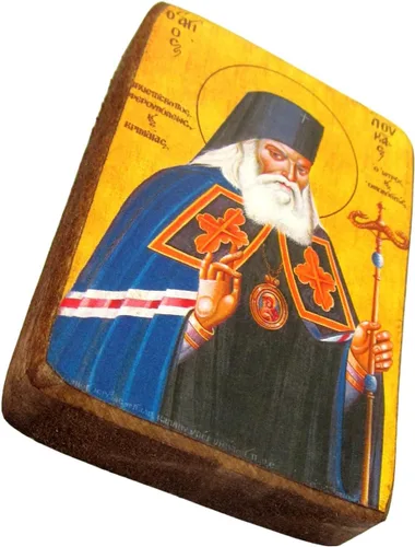 Vista 2 de Icono de madera griego ortodoxo cristiano de madera de San Lucas Lucas / A0