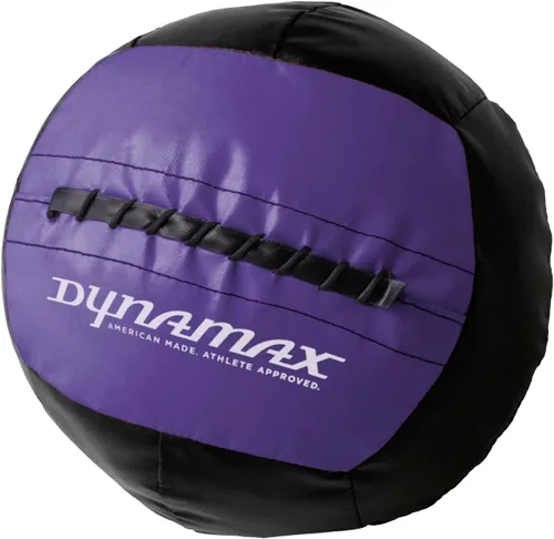 Vista 26 de Dynamax Standard Medicine Ball, 4–30 lb Soft Shell Wall Ball, 14-Inch Weighted Exercise Ball for Strength Training, Core Workouts, Conditioning &
