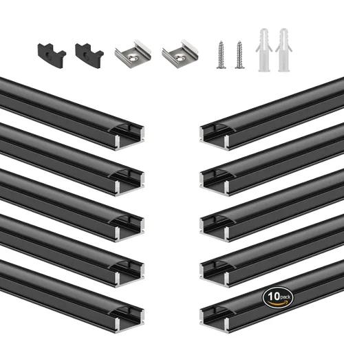 Vista 14 de BTF-LIGHTING - Sistema de canal de aluminio LED de 1.64 pies, paquete de 10 Blanco