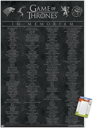 Vista 10 de Póster de pared de Juego de Tronos en memoria, 22.4 pulgadas de largo x 14.7 W, versión enmarcada de madera de granero Versión enmarcada Barnwood