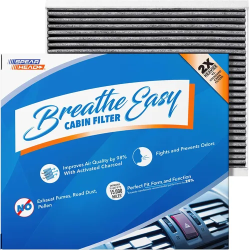 Vista 63 de Spearhead Odor Defense Breathe Easy - Filtro de cabina para AC y calentador Compatible con Chrysler 200 2015-17, Cherokee 2014-18 como OEM Hasta
