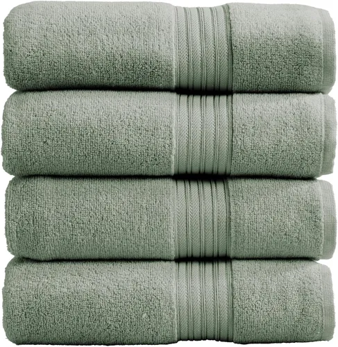 Vista 22 de Great Bay Home Juego de 6 toallas de mano color gris, 100% algodón hilado en plumas, juego de 6 toallas de mano de 26 x 16 pulgadas, toallas