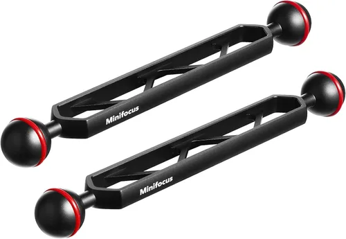 Vista 10 de MINIFOCUS Brazo de extensión de aluminio de doble bola de 4 pulgadas, conector de cabeza de bola de 1 pulgada, sistema de brazo CNC subacuático