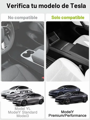 Vista 3 de Organizador de consola central para Tesla Model Y Juniper 2025