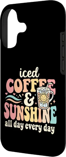 Vista 2 de Iced Coffee and Sunshine Funny Summer Case for iPhone 17
